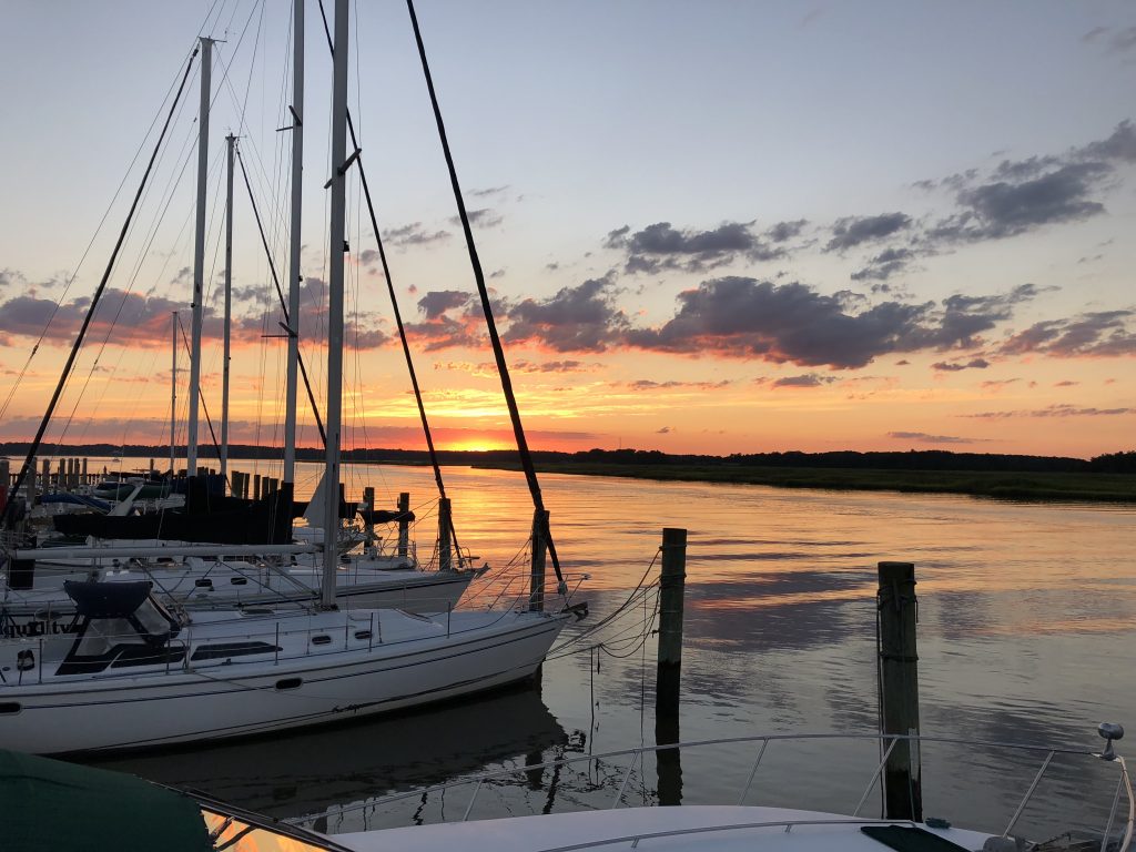 Marina at sunset