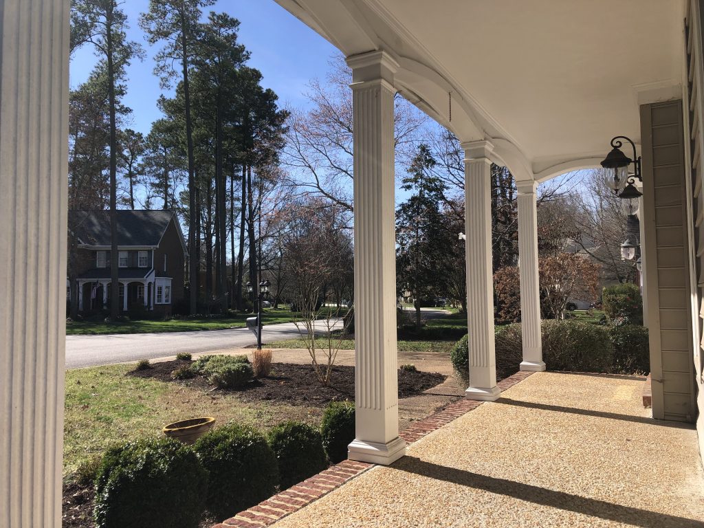 front porch with columns
